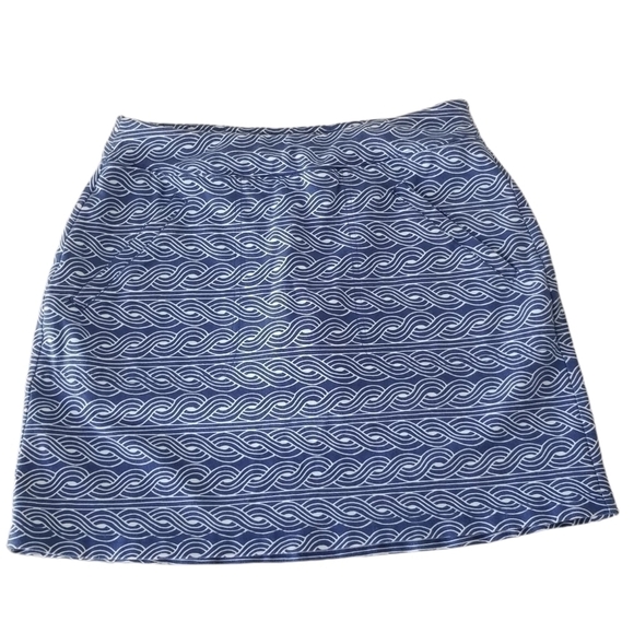 Talbots Petite Blue/White Nautical Print Knit Skorts - Picture 1 of 11
